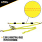 Wheel Strap with Wire Hooks & Adjustable Rubber Blocks & Ratchet