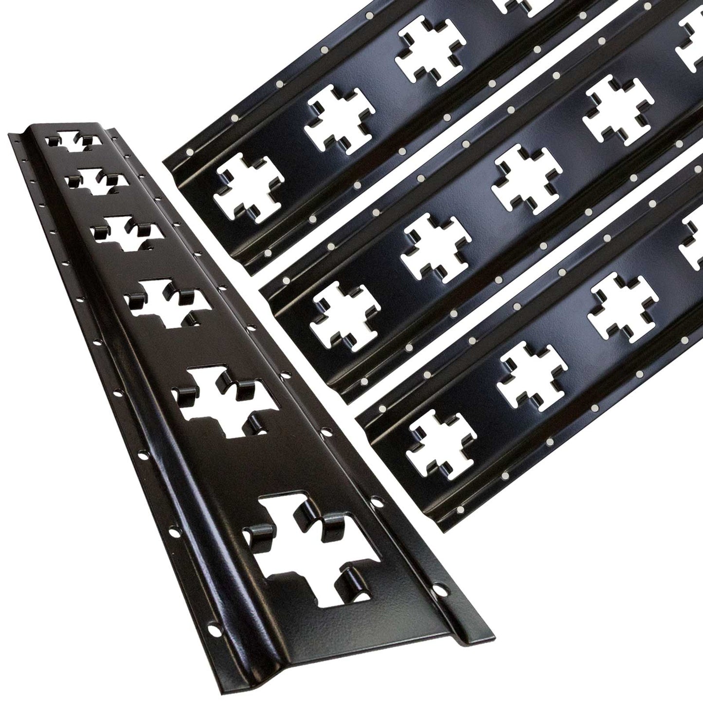 2' X-Track Rail | Black Powder Coat - 4 Pack