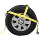 Yellow Adjustable Tow Dolly Strap with 2" Top Strap and Twisted Snap Hook - 2 pack