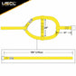 Yellow Adjustable Tow Dolly Strap with 4" Top Strap and Flat Hook