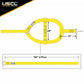 Yellow Adjustable Tow Dolly Strap with 4" Top Strap and Twisted Snap Hook - 2 pack