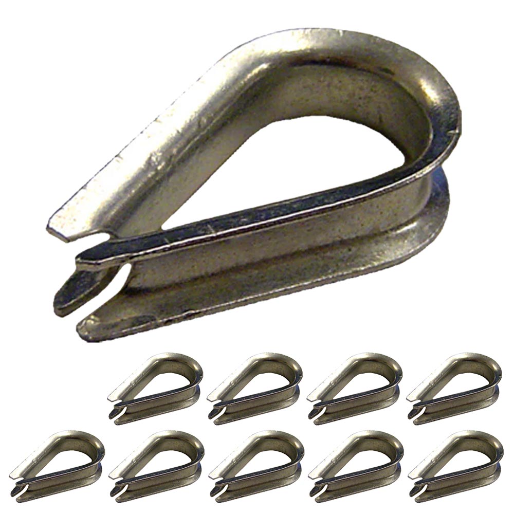 1/2" Wire Rope Thimble | Zinc-Plated - Standard Duty | 10-Pack