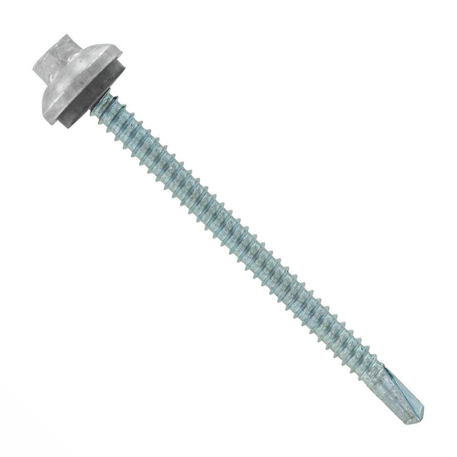 #12 x 3" ZXL Steelbinder Metal Roofing Screw - Alamo White, Pkg 250