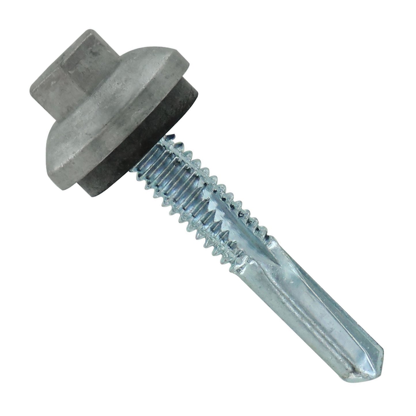 #12-24 x 1-1/4" ZXL HG Steelbinder Self-Drilling Metal Roofing Screw - Ash Gray, Pkg 250