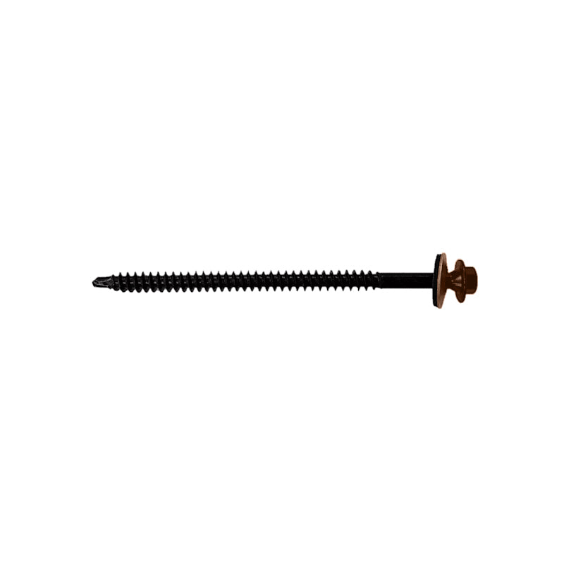 #12 X 334 inch InsulDrill Metal Roofing Screw Brown Pkg 250 image 1 of 2