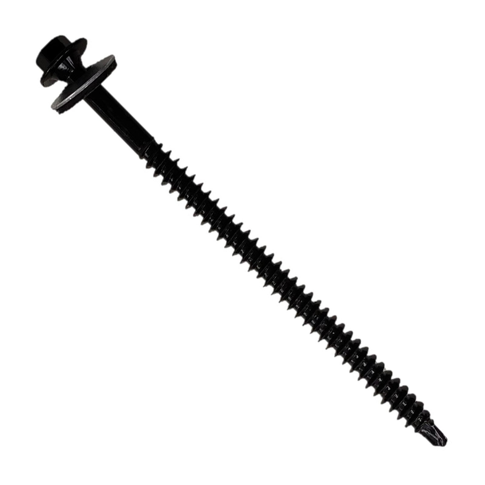 #12 X 334 inch InsulDrill Metal Roofing Screw Black Pkg 250