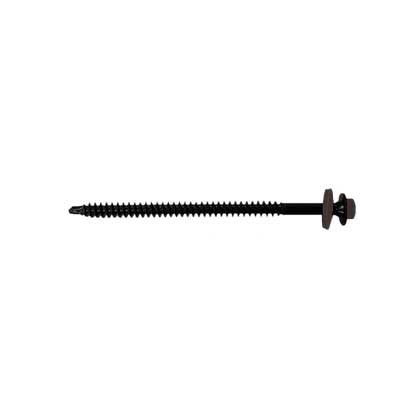 #12 X 3-3/4 InsulDrill Metal Roofing Screw Koko Brown, Pkg 100