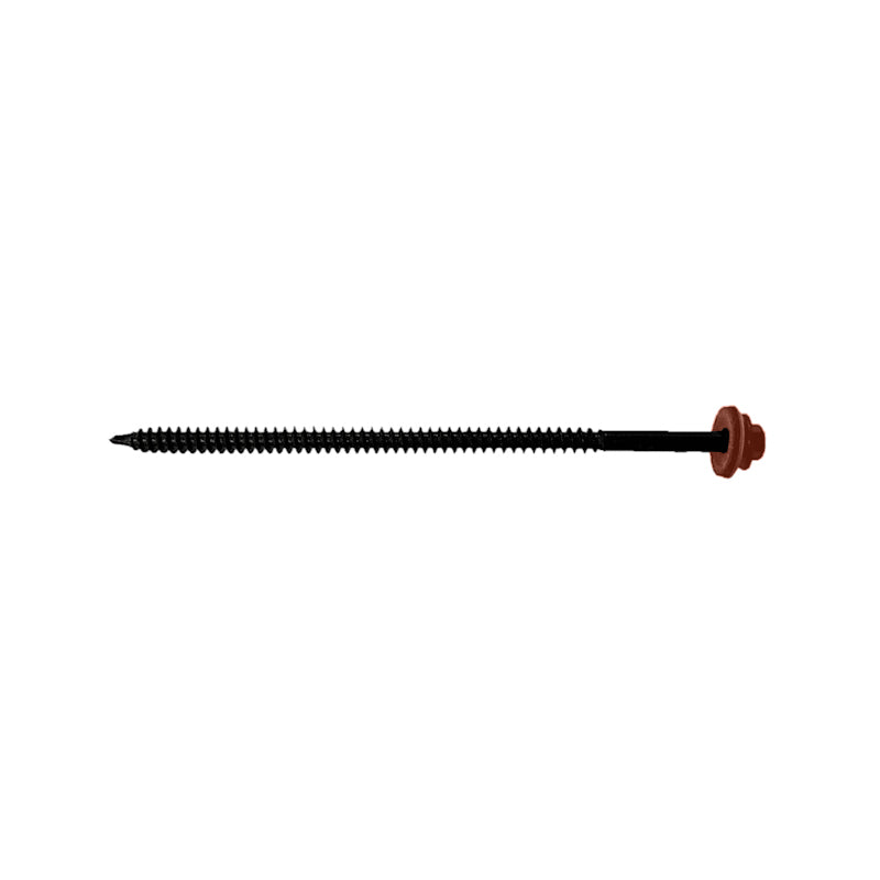 #12 X 5 inch InsulDrill Metal Roofing Screw Copper Pkg 250 image 1 of 2