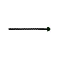 #12 X 5 inch InsulDrill Metal Roofing Screw Forest Green Pkg 250 image 1 of 2