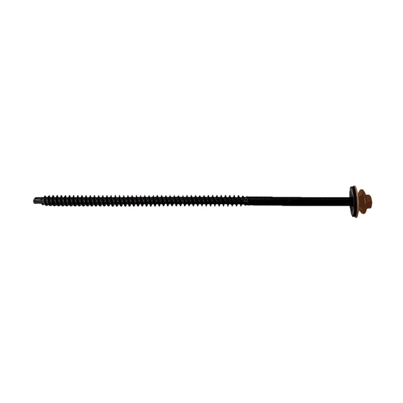 #12 X 6 inch InsulDrill Metal Roofing Screw Brown Pkg 250 image 1 of 2