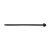 #12 X 6 inch InsulDrill Metal Roofing Screw Forest Green Pkg 250 image 1 of 2