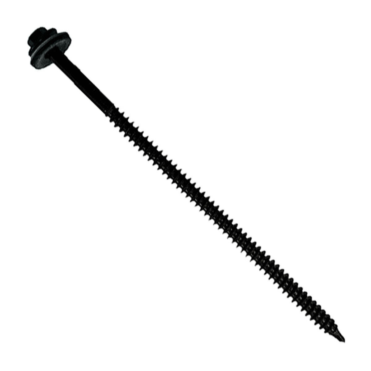 #12 X 8 inch InsulDrill Metal Roofing Screw Black Pkg 250