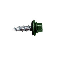#12 x 34 inch Type 17 Woodbinder Metal Roofing Screw For OSB Forest Green Pkg 250 image 1 of 2