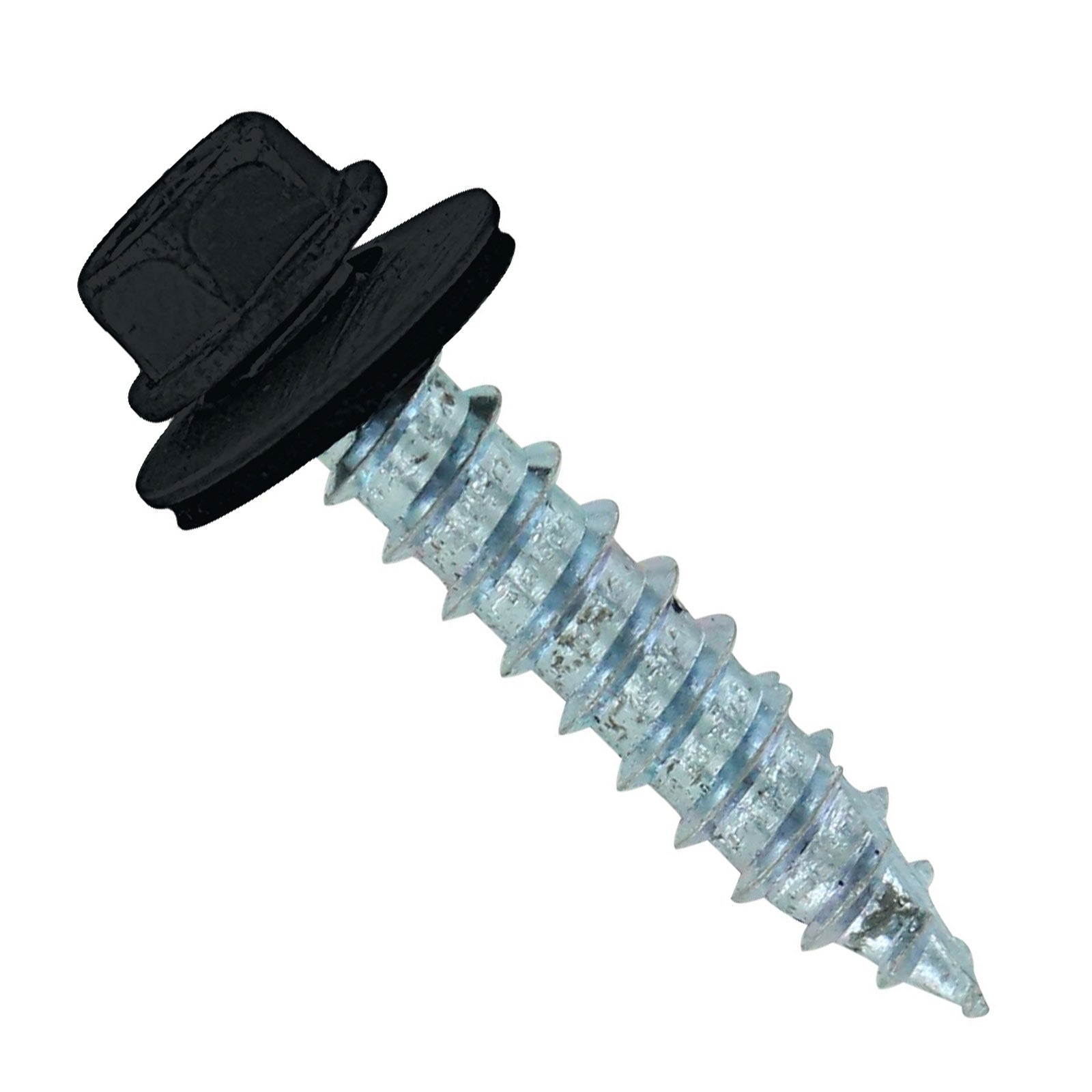 #14 x 114 inch #14 Type 17 Woodbinder Metal Roofing Screw Black Pkg 250