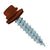 #14 x 114 inch #14 Type 17 Woodbinder Metal Roofing Screw Brown Pkg 250