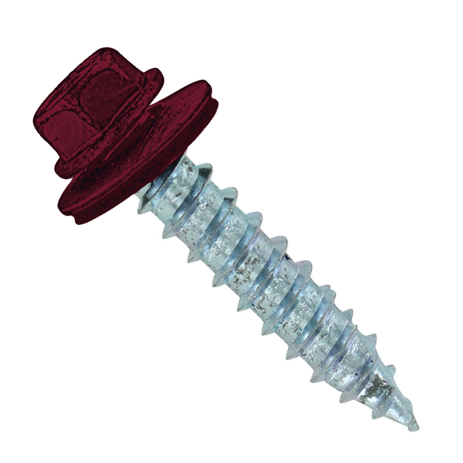 #14 x 114 inch #14 Type 17 Woodbinder Metal Roofing Screw Burgundy Pkg 250