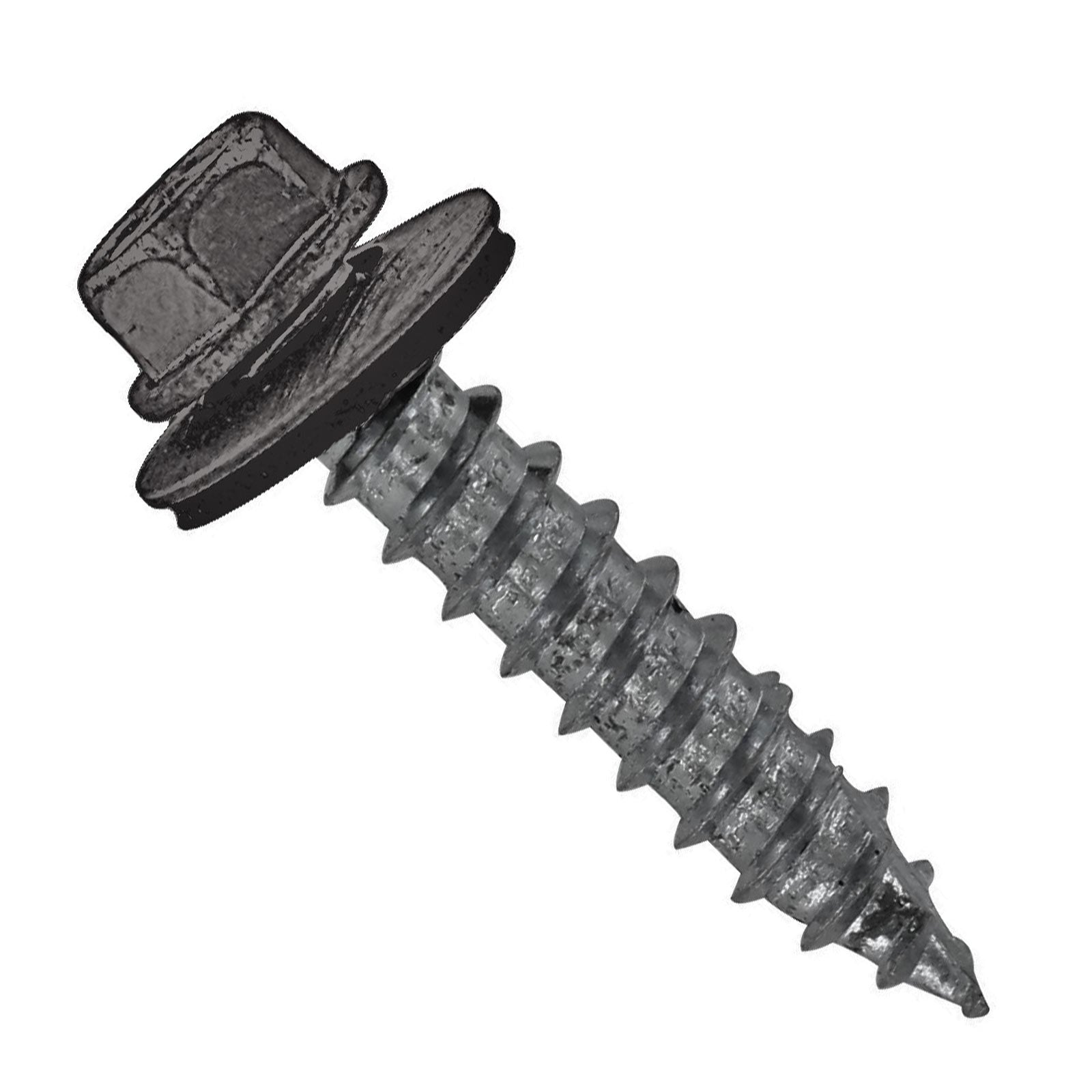 #14 x 114 inch #14 Type 17 Woodbinder Metal Roofing Screw Charcoal Gray Pkg 250