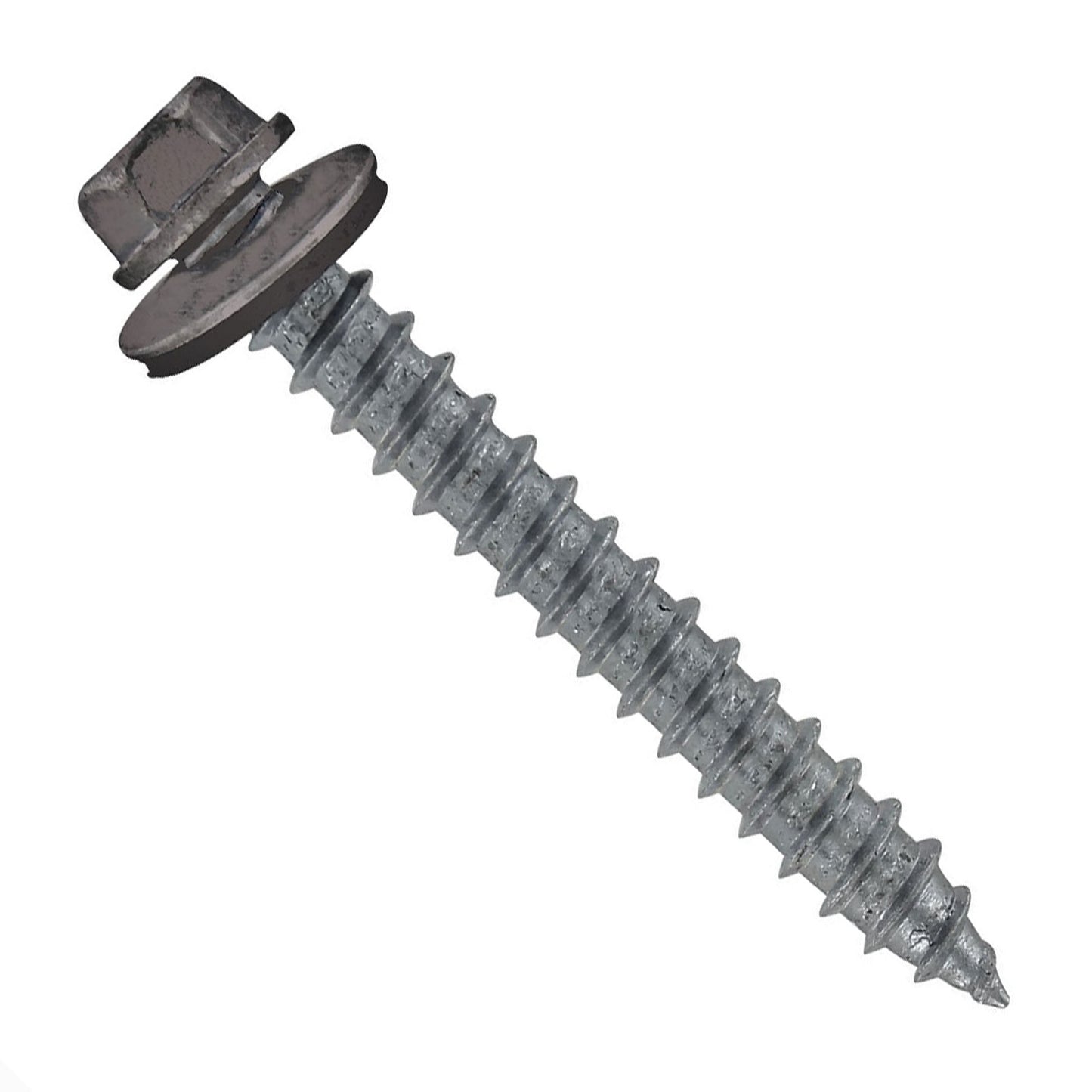 #14 x 2 inch #14 Type 17 Woodbinder Metal Roofing Screw Charcoal Gray Pkg 250