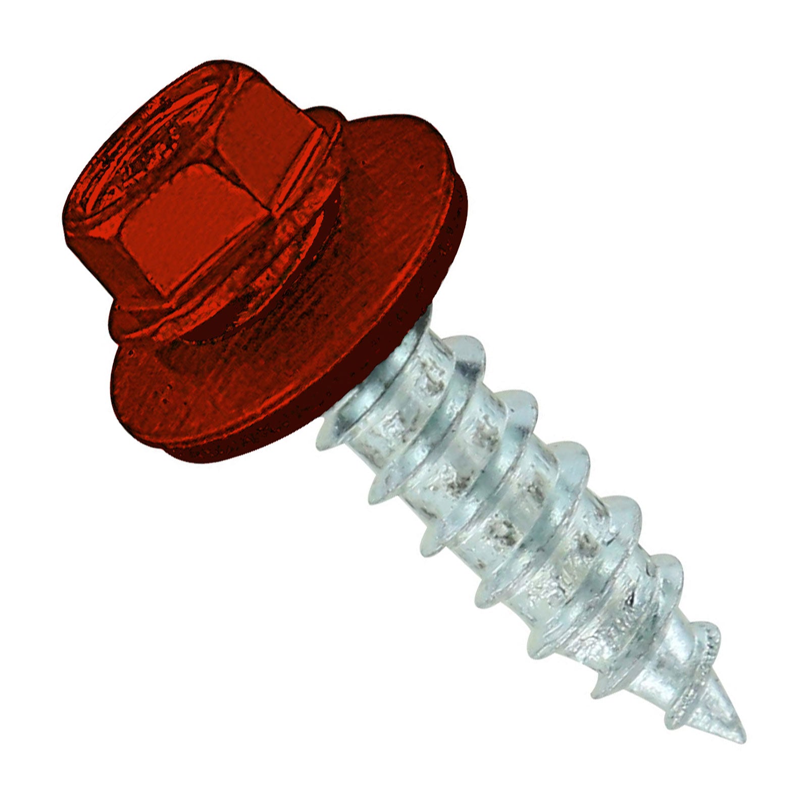 #14 x 1 inch #14 Type 17 Woodbinder Metal Roofing Screw Rustic Red Pkg 250 image 1 of 2