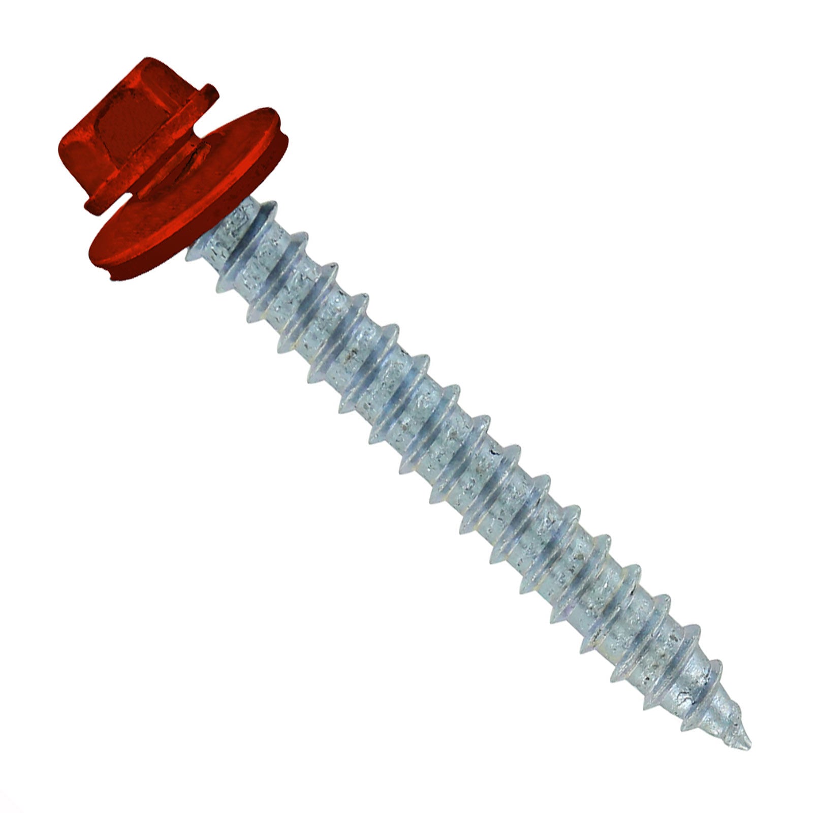 #14 x 2 inch #14 Type 17 Woodbinder Metal Roofing Screw Rustic Red Pkg 250