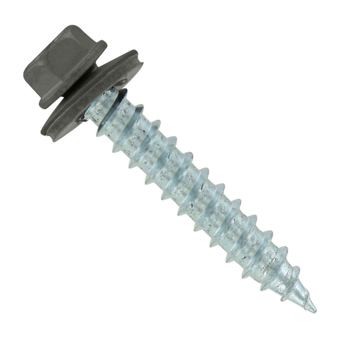 #14 x 1-1/2" Type 17 Woodbinder Metal Roofing Screw - Burnished Slate, Pkg 250