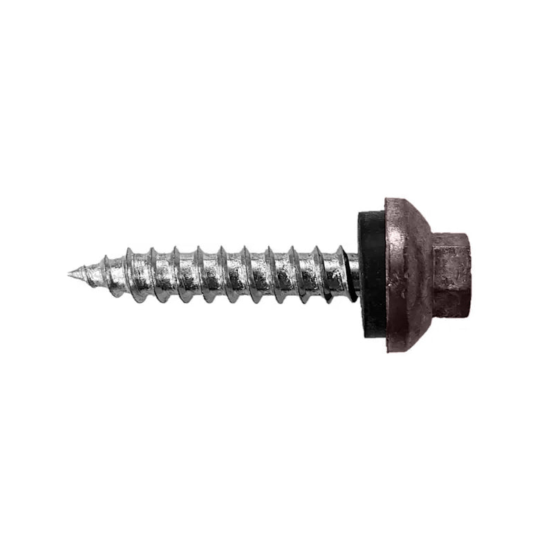 #14 X 112 inch ZXL Tapping Woodbinder Metal Roofing Screw Charcoal Pkg 250