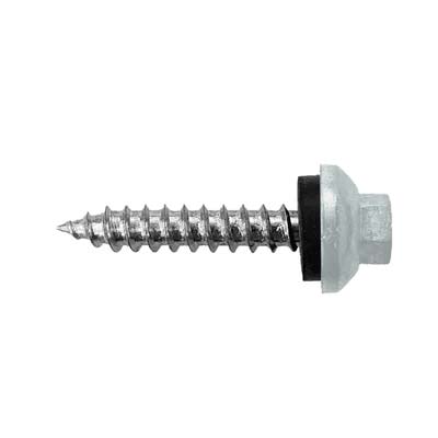 #14 X 1-1/2" ZXL Tapping Woodbinder Metal Roofing Screw - Polar White, Pkg 250