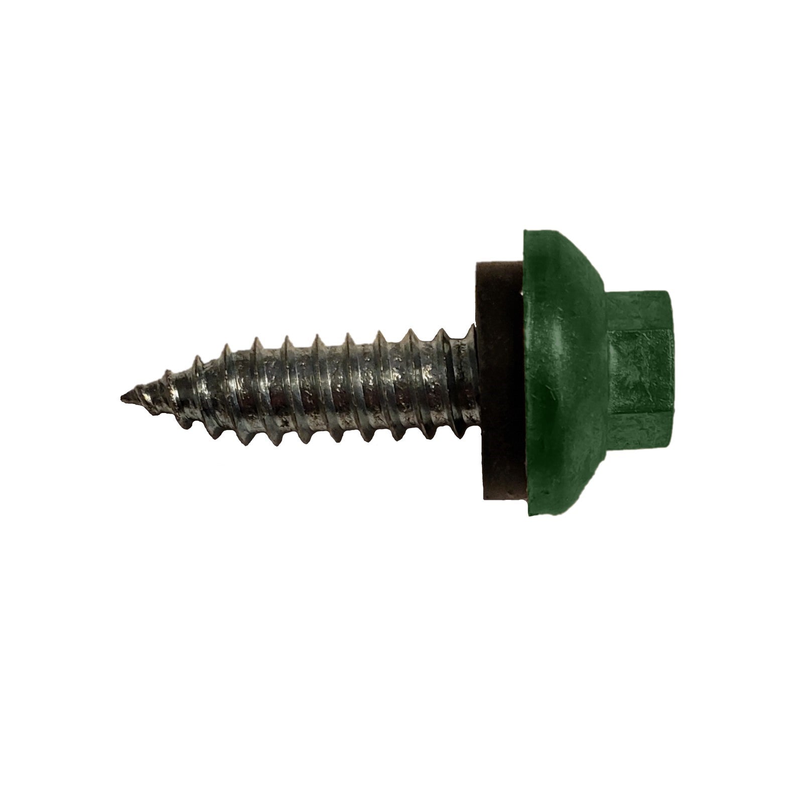 #14 x 1 inch ZXL Tapping Steelbinder Metal Roofing Screw Forest Green Pkg 250