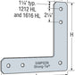 Simpson 1616HL 16 x 16 L Strap - Zinc Galvanized - G90