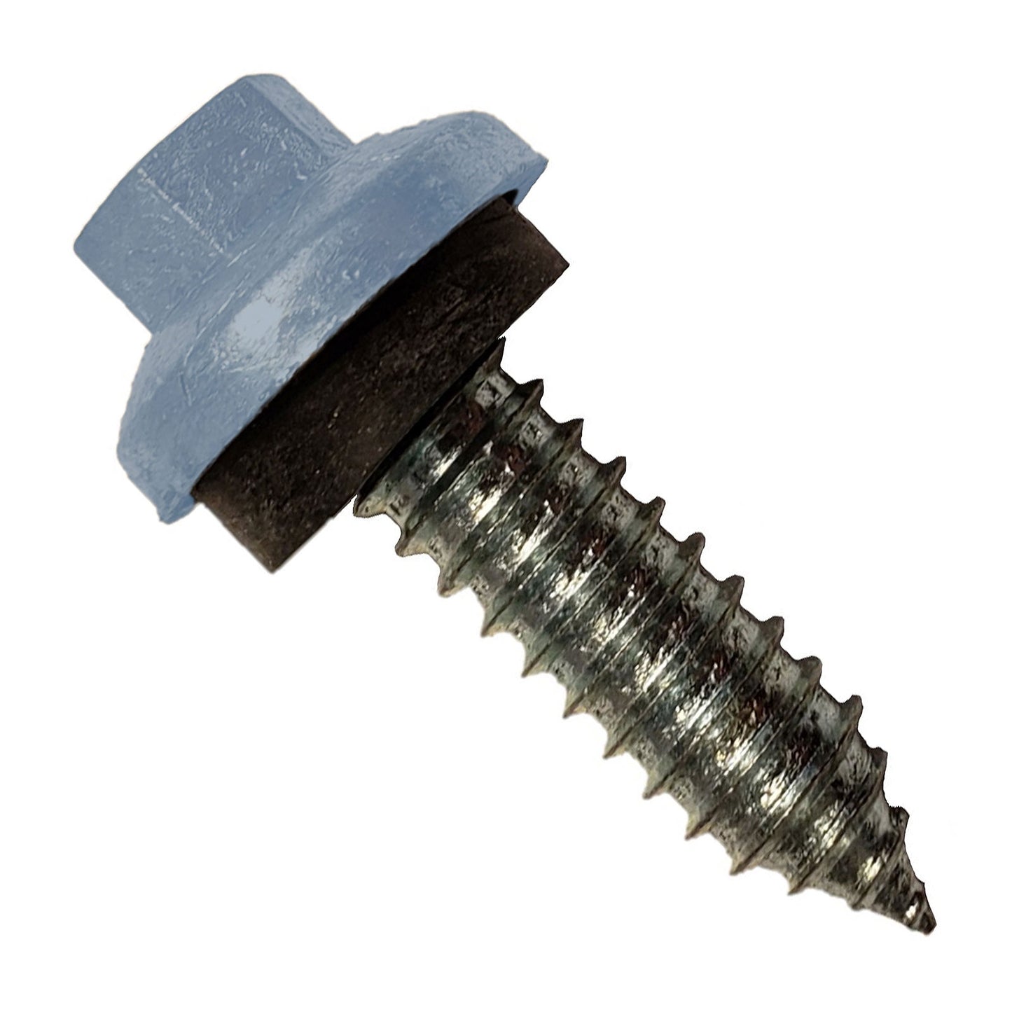 #17 x 1 inch ZXL Tapping Steelbinder Metal Roofing Stitch Screw Blue Pkg 250