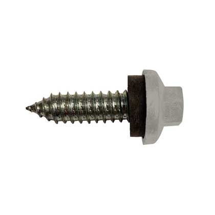 #17 x 1 ZXL Tapping Steelbinder Metal Roofing Stitch Screw Ash Gray - Pkg 250