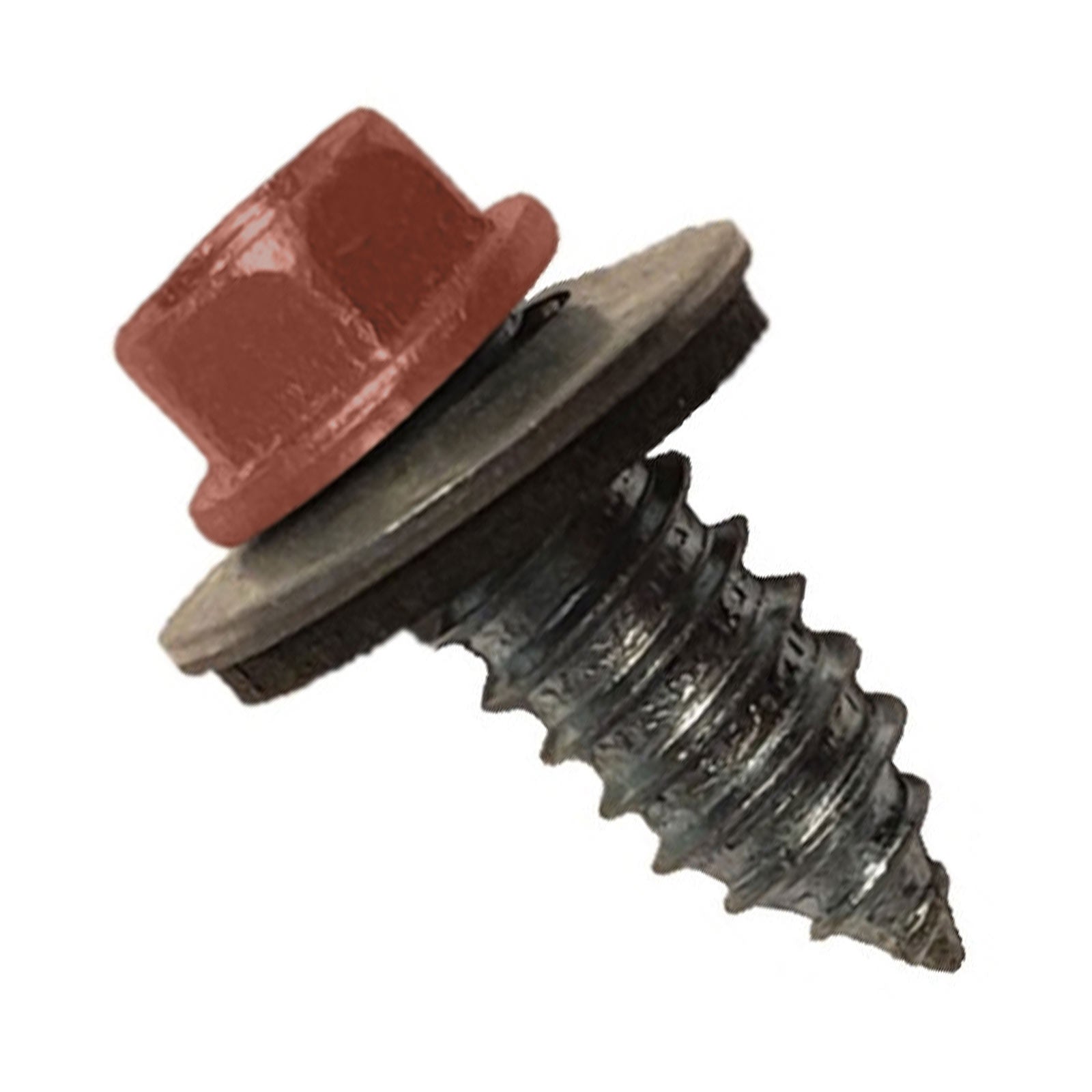 #17 x 34 inch Tapping Steelbinder Metal Roofing Screw Copper Pkg 250