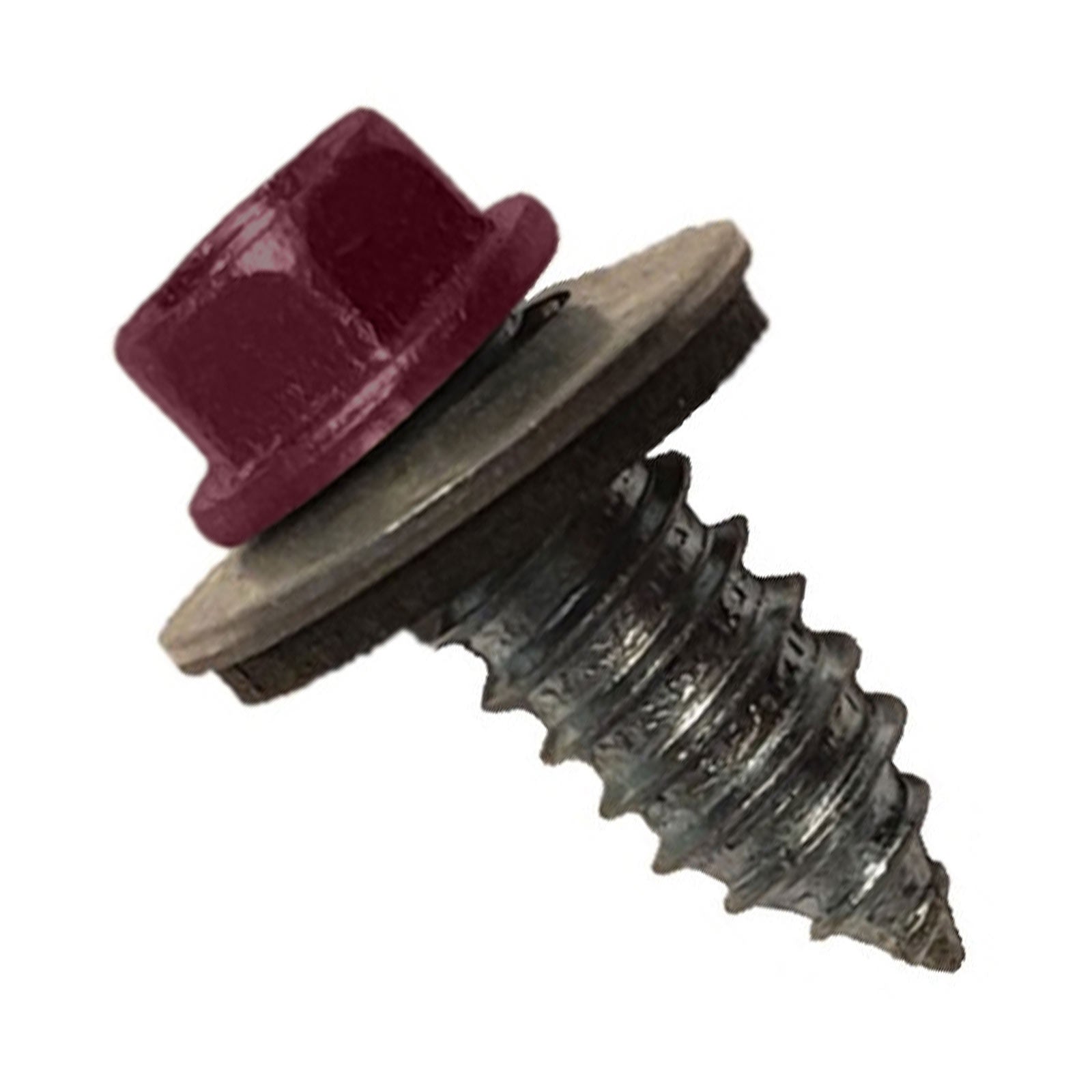 #17 x 34 inch Tapping Steelbinder Metal Roofing Screw Burgundy Pkg 250