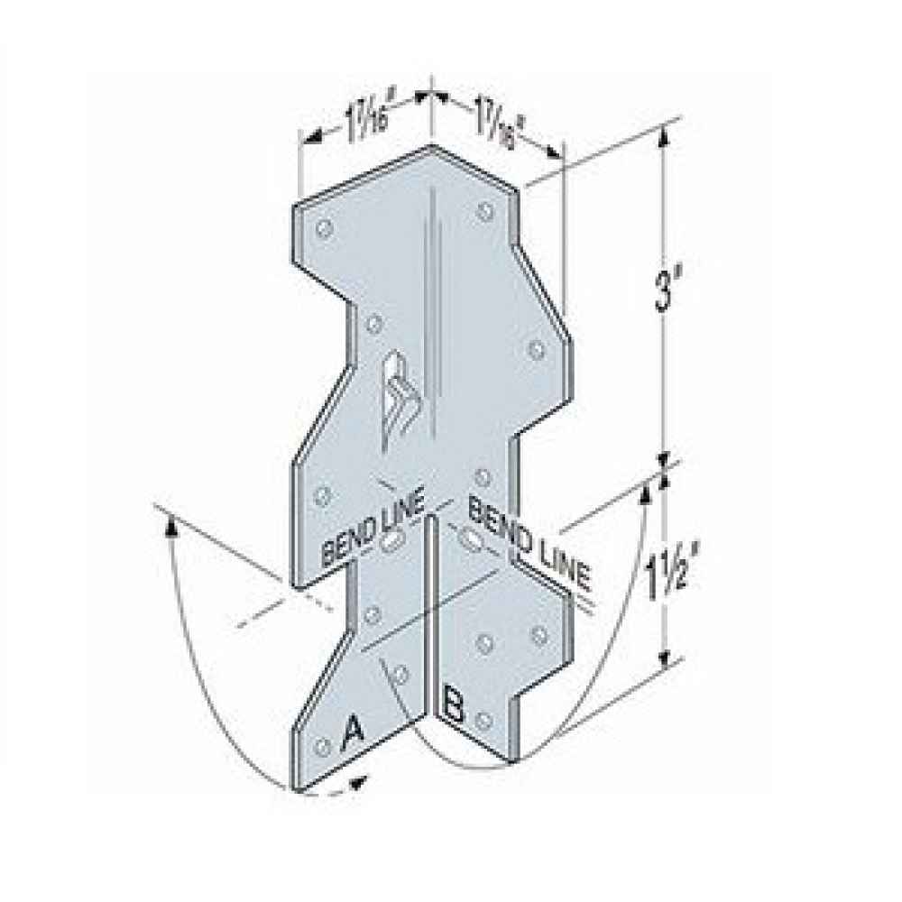 Simpson A35SS 1716 inch x 412 inch Stainless Steel Framing Angle Anchor image 2 of 5