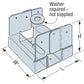 Simpson ABA44RZ Rough Cut 4x4 Adjustable Post Base Zmax Finish image image 4 of 4