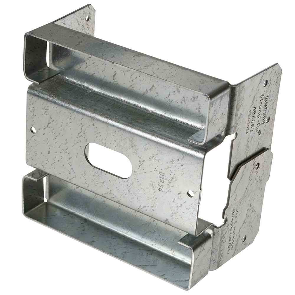 Simpson ABA66Z 6x6 Adjustable Post Base Zmax Finish image 1 of 6 image 2 of 6 image 3 of 6