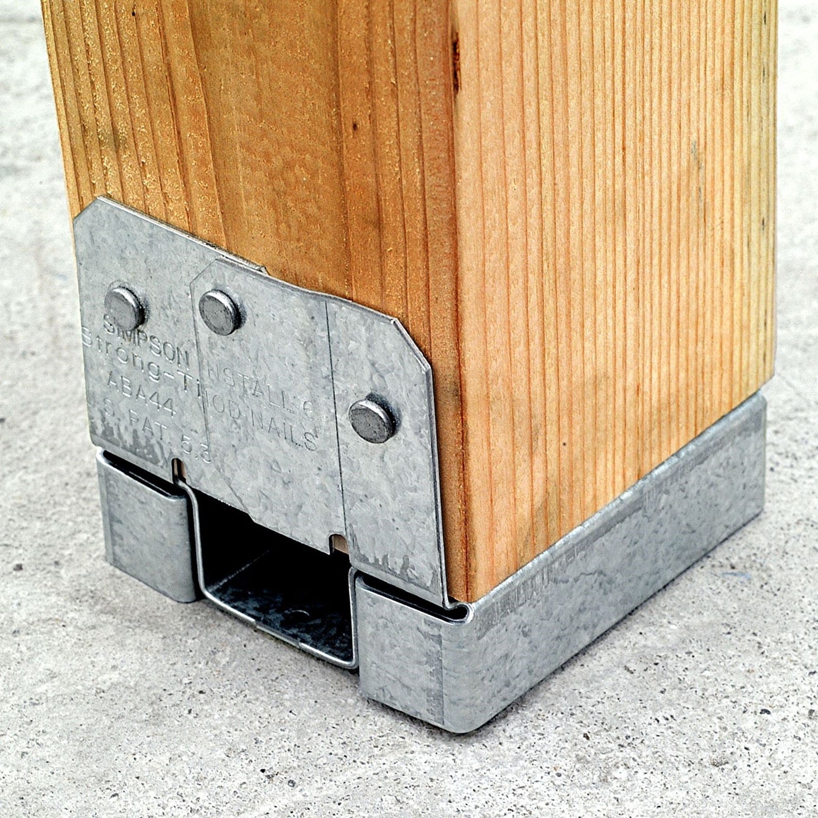 Simpson ABA66Z 6x6 Adjustable Post Base Zmax Finish image 1 of 6 image 2 of 6 image 3 of 6 image 4 of 6