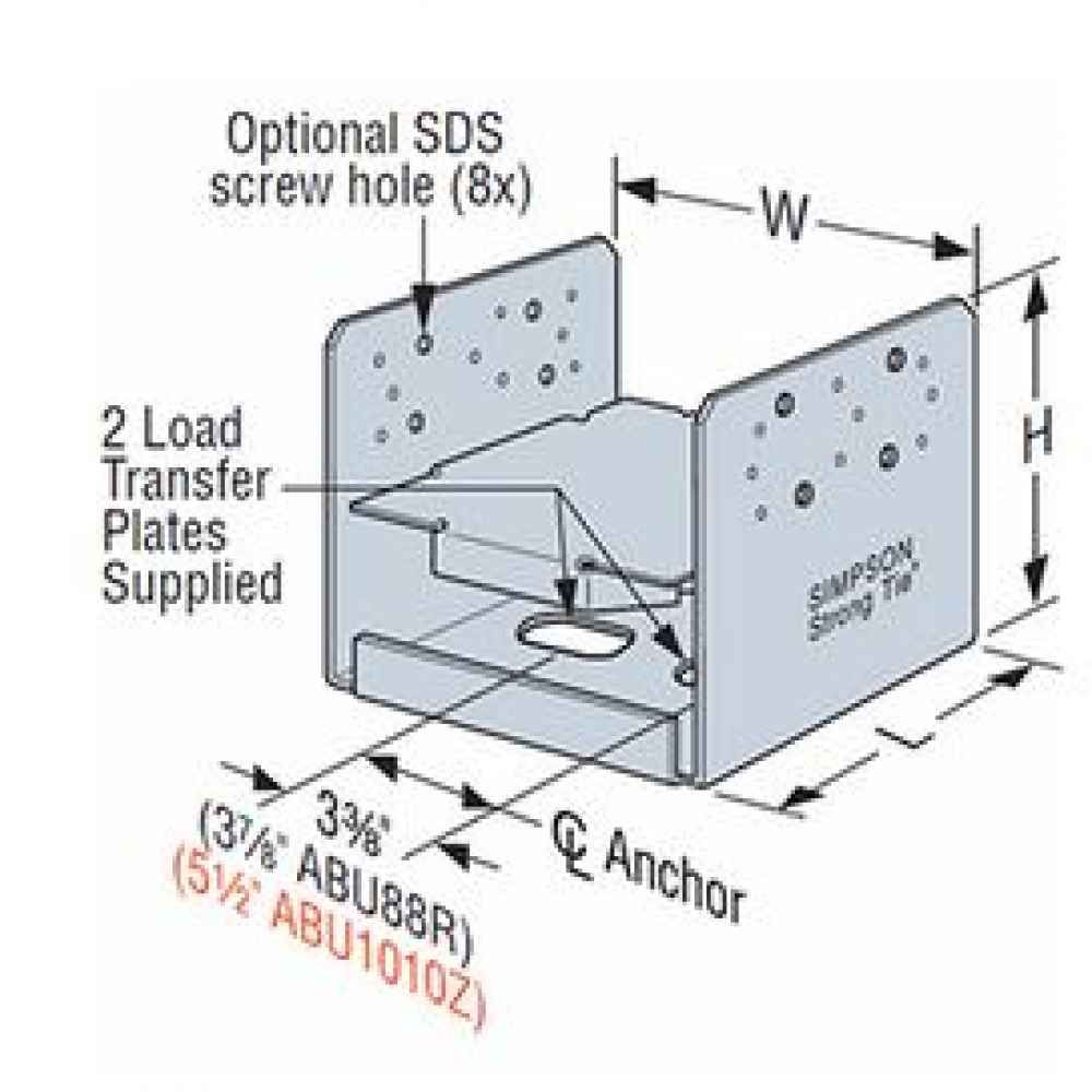 Simpson ABU88HDG 8x8 Adjustable Post Base Hot Dip Galvanized image 5 of 5