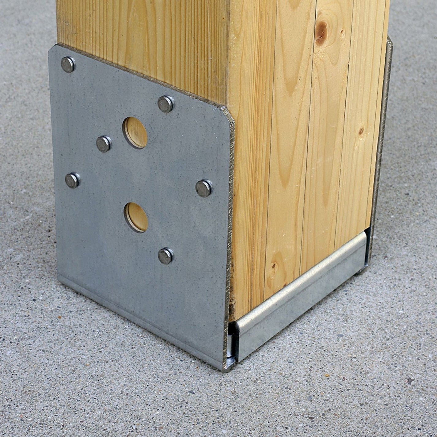 Simpson ABU5-6Z Adjustable Post Base with Uplift - ZMAX – Fasteners Plus