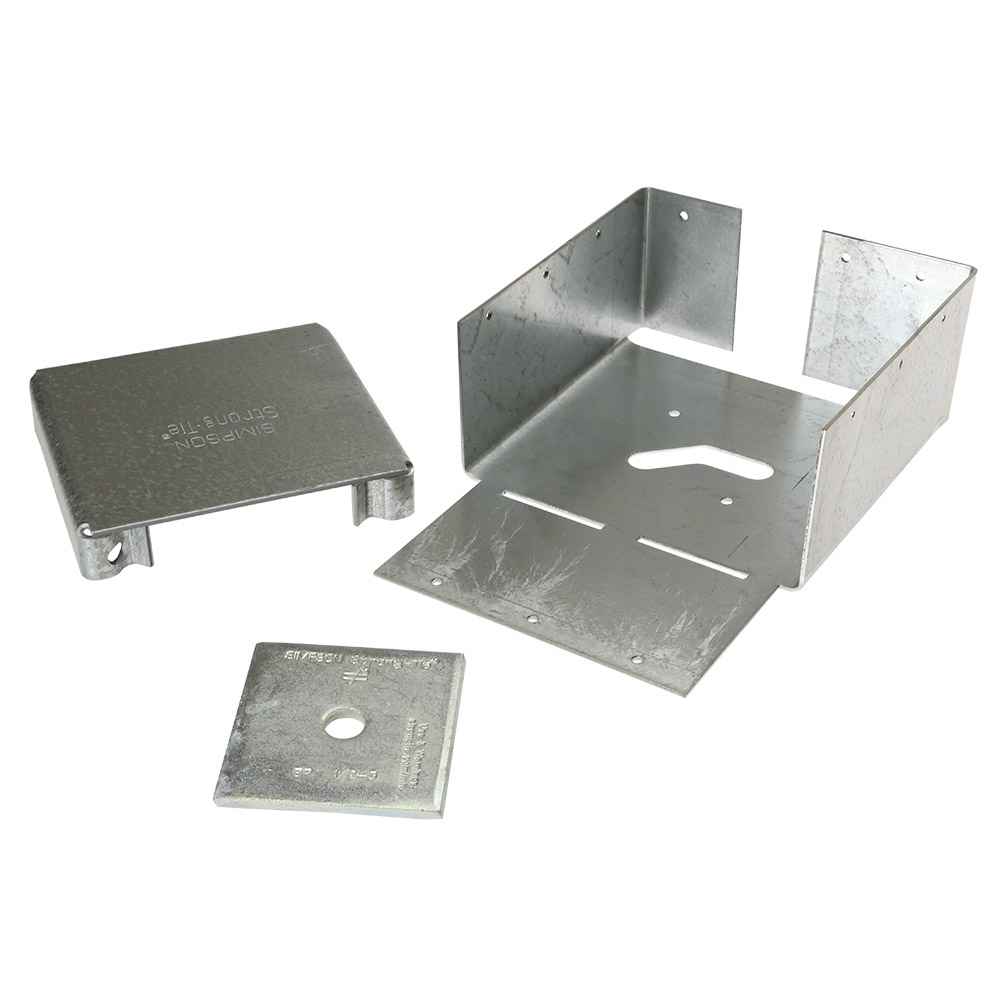 Simpson ABW66RZ Rough Cut 6x6 Adjustable Post Base Zmax Finish image 1 of 3