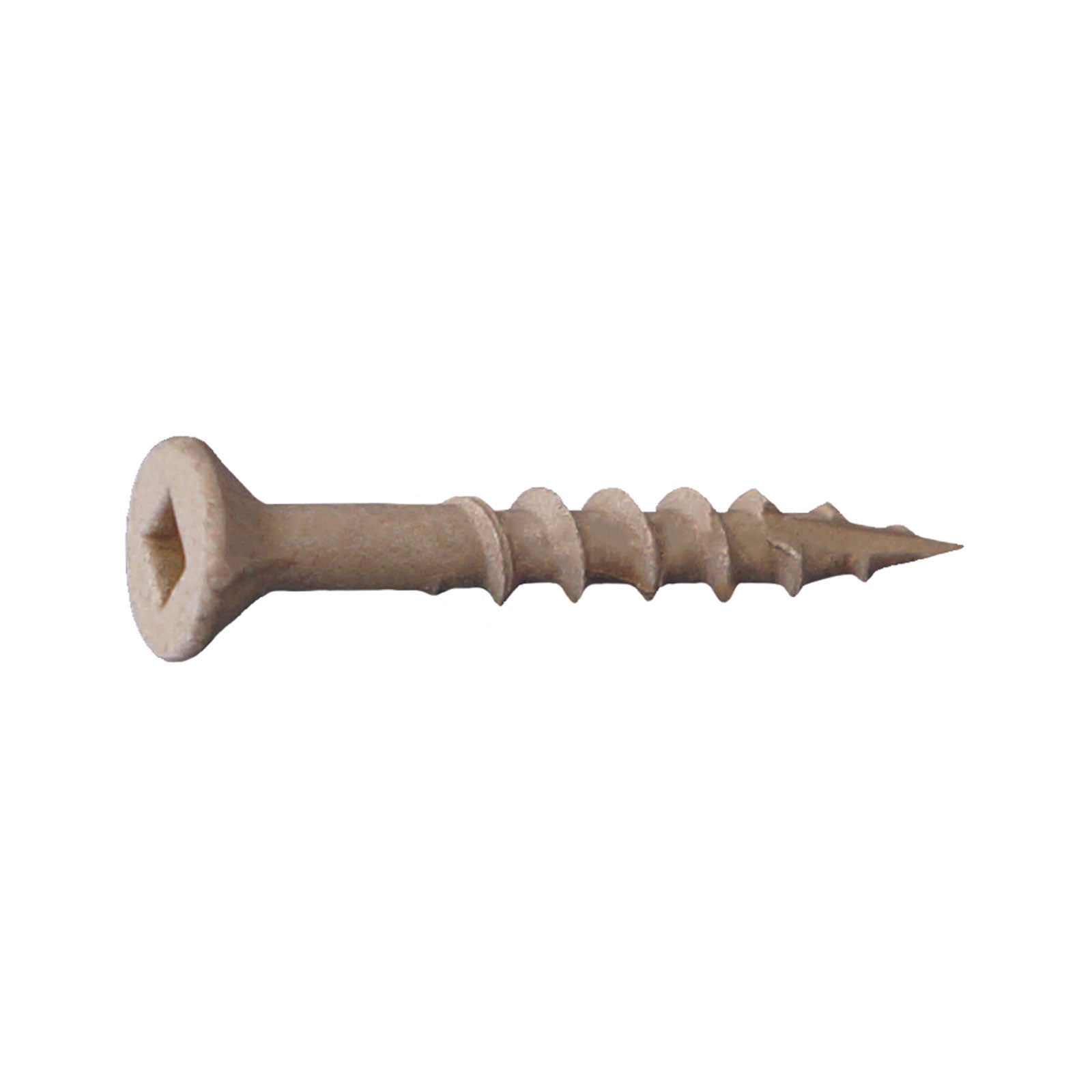 #8 x 1-1/2" #2 Square Flat Head Deck Screw - Tan, Pkg 5000