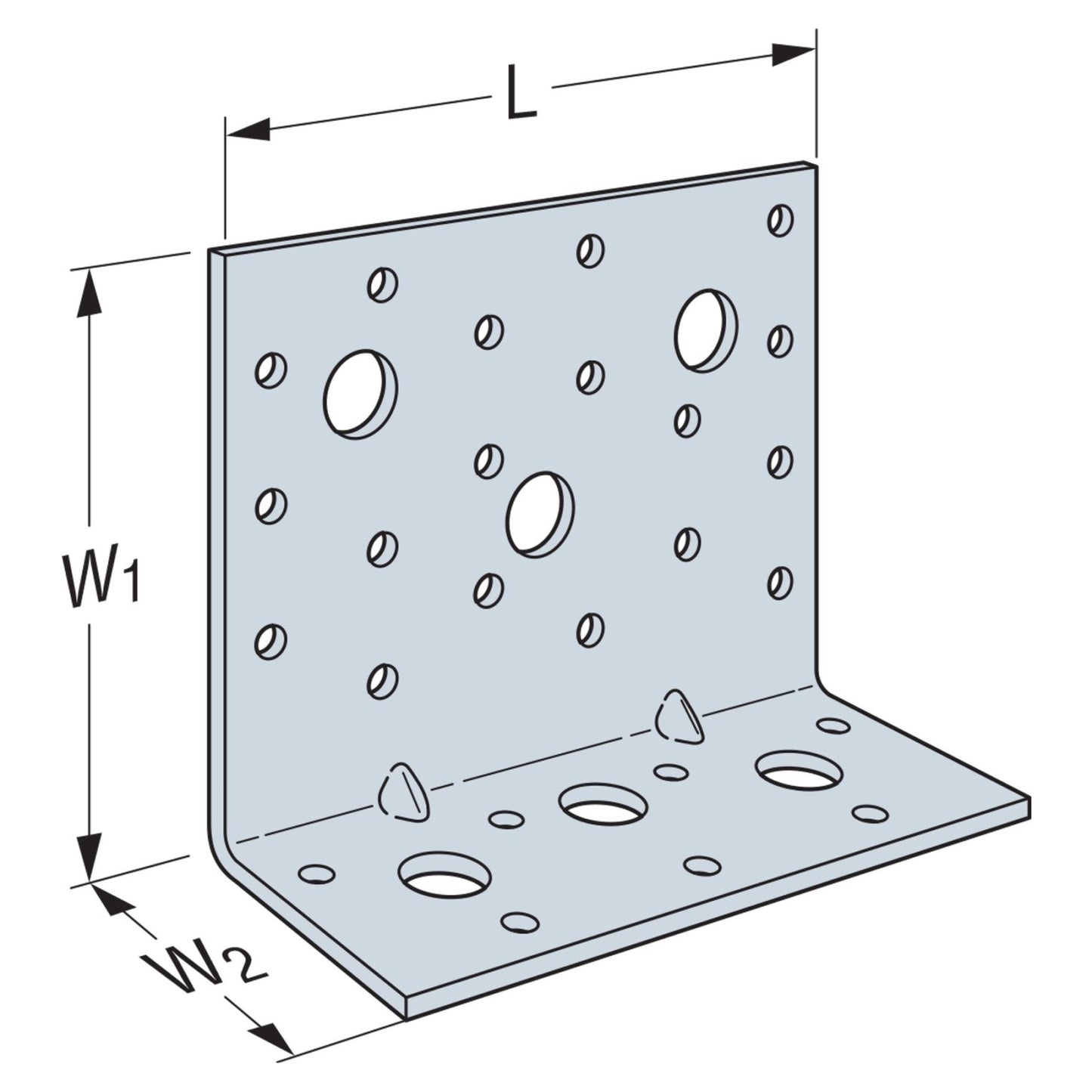 Simpson AE116 Cross-Laminated Timber Angle Bracket - G90 Galvanized