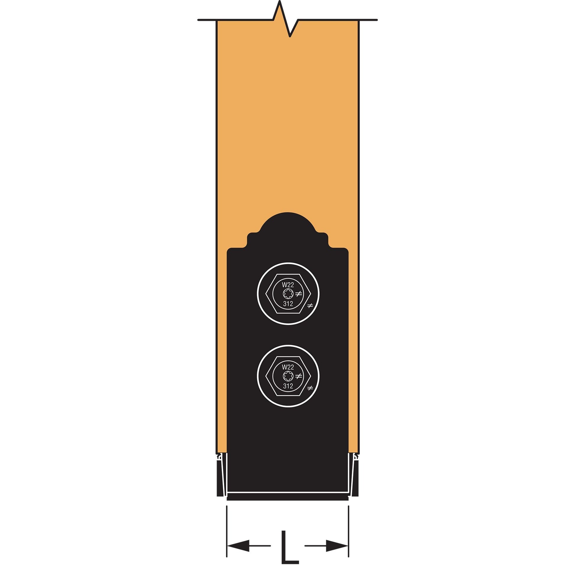 Simpson Black APB44 Outdoor Accents With Required Hardware