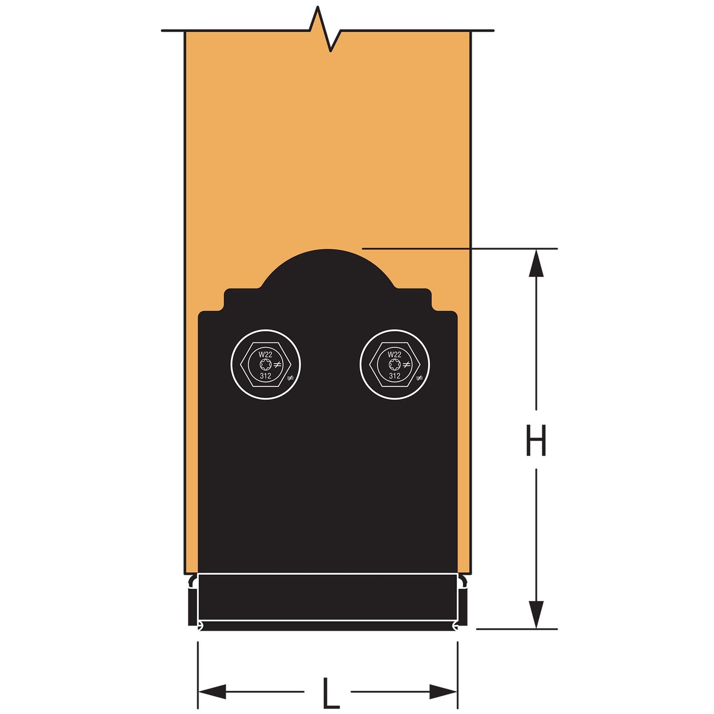 Simpson APB66 Ornamental Post Base Black Powder Coat