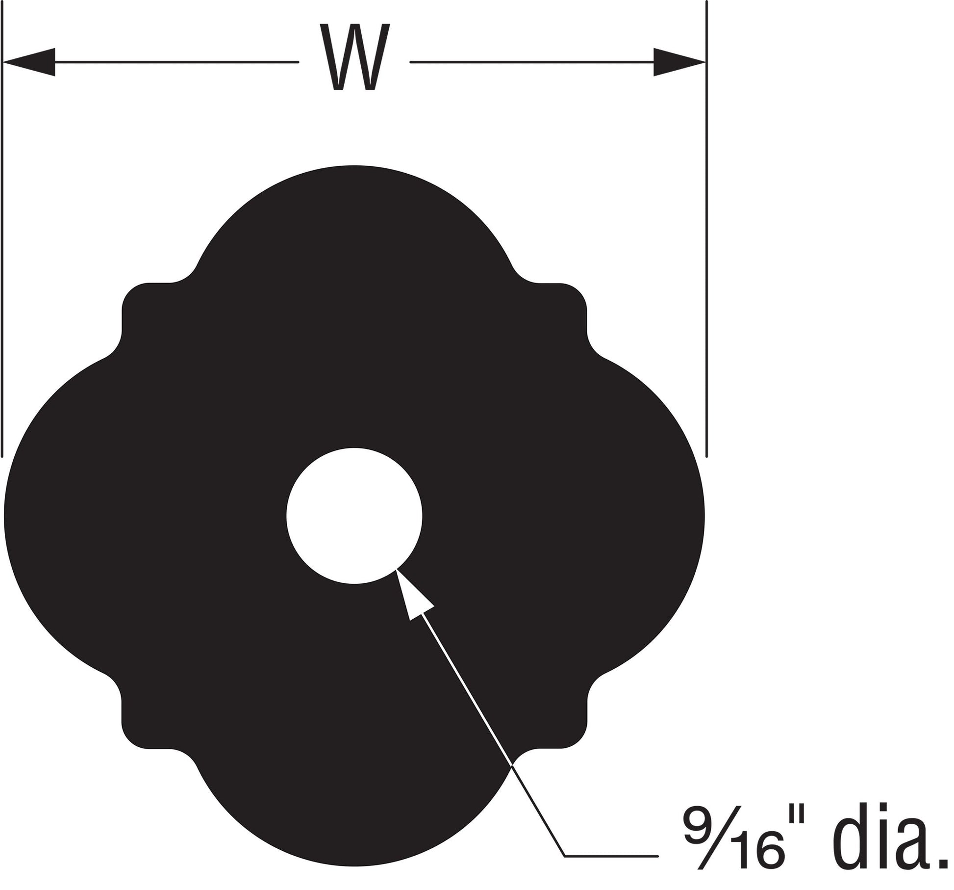 Simpson APDMW56 Decorative Washer Black Powder Coat 