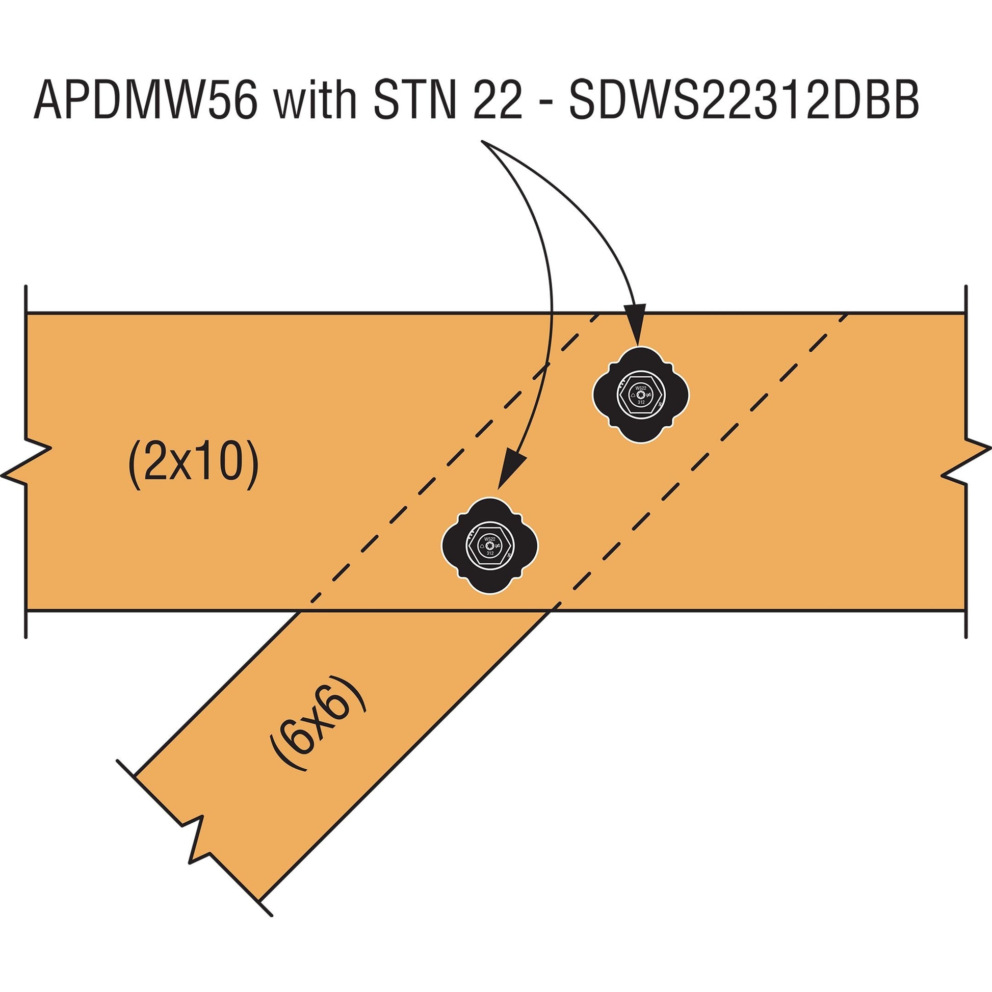 Simpson Black APDMW56 Outdoor Accents With Required Hardware