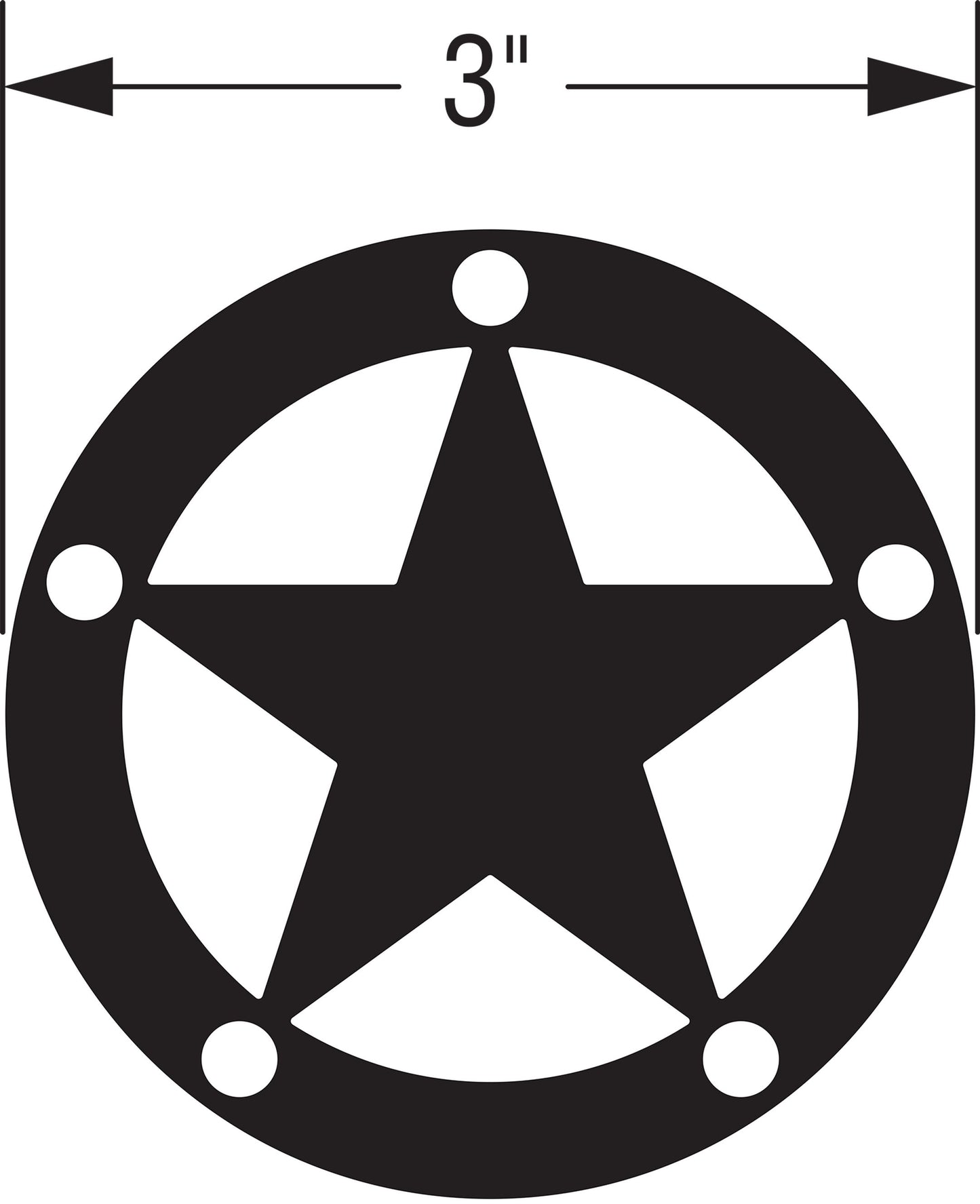 Simpson APDTS3 Decorative Star Black Powder Coat 