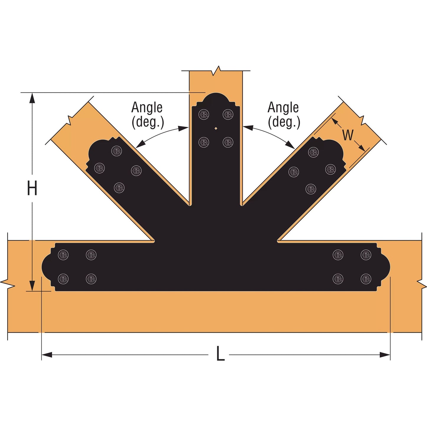 Simpson APGP1212 Decorative Gable Plate Black Powder Coat