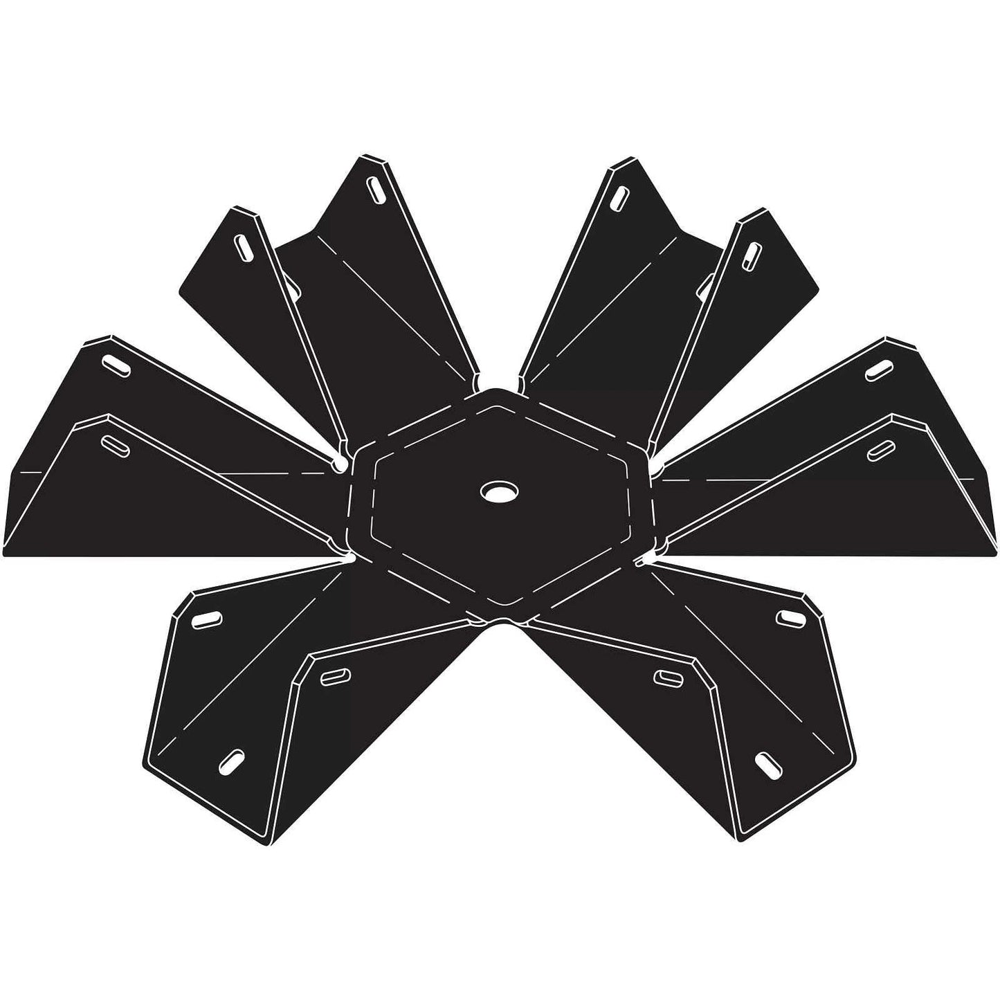 Simpson APGT6 Gazebo Tie - Black Powder Coat