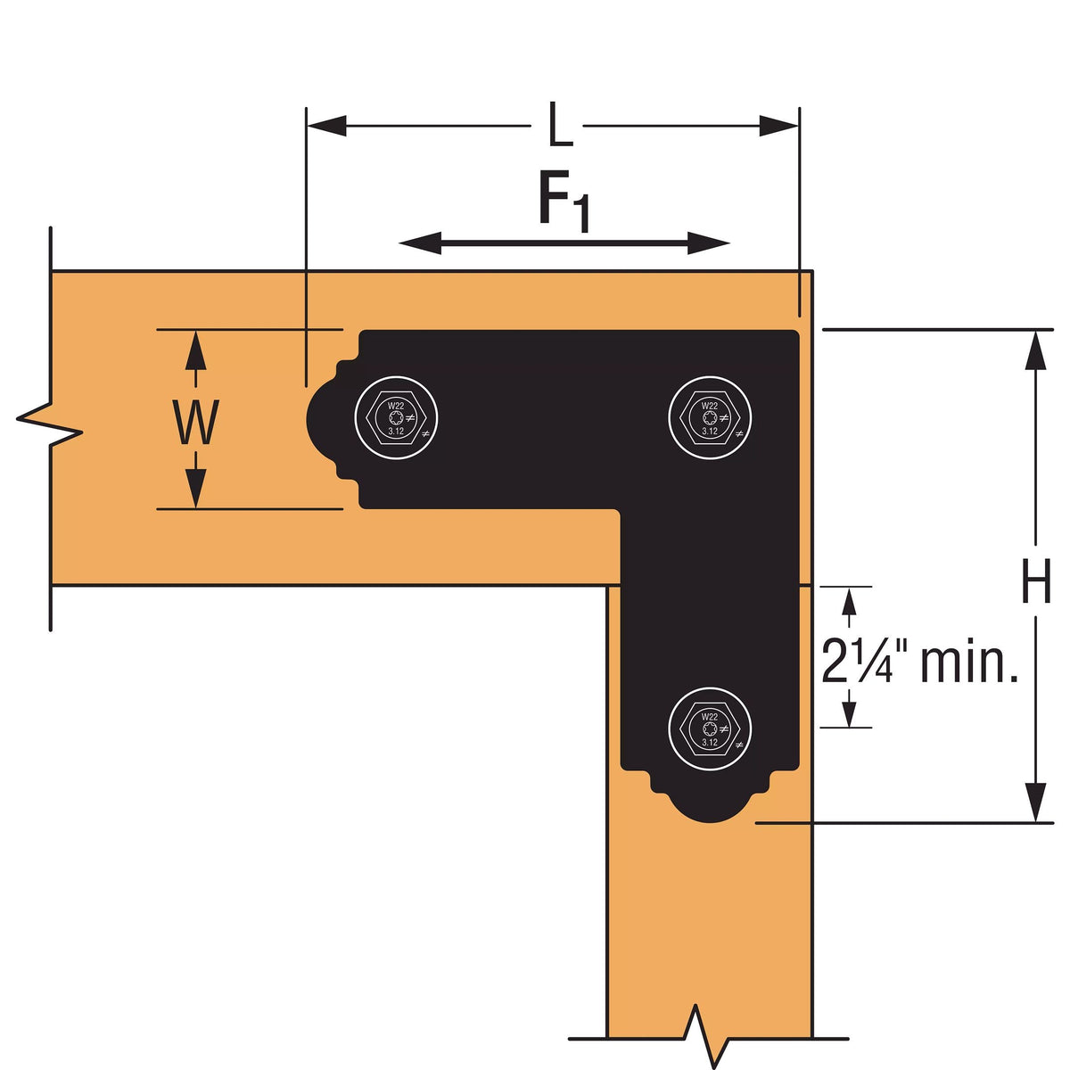 Simpson Strong-Tie APL6 Outdoor Accents - With Required Fasteners ...